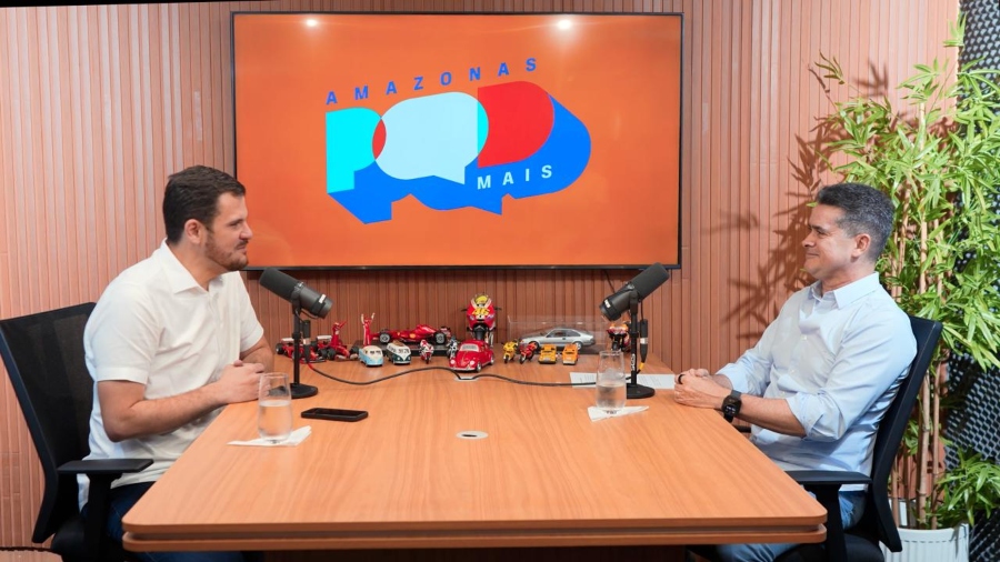 David Almeida recebe o prefeito Renato Junior no segundo episódio do ‘Amazonas PodMais