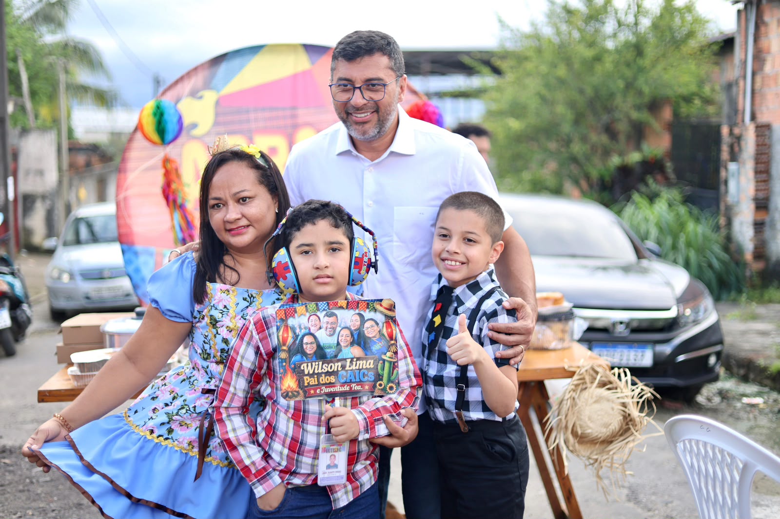 Em arraial das famílias atípicas, mães agradecem Wilson Lima pela implantação dos Caics TEA e Caic TEA Juventude