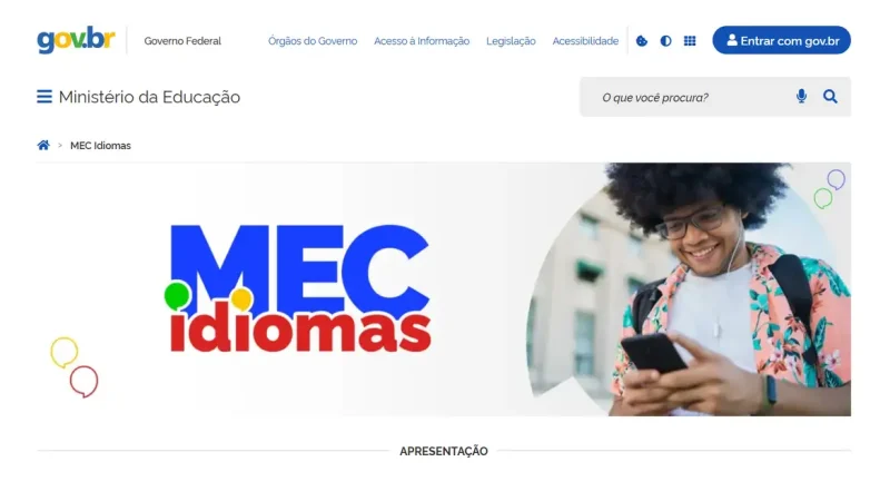 MEC Idiomas: nova plataforma oferta inglês e espanhol gratuitamente