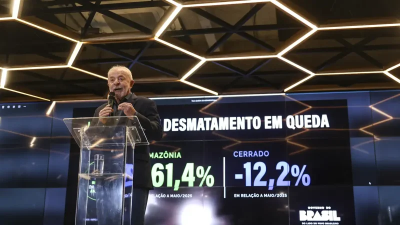 Desmatamento na Amazônia cai 61,4% em maio de 2026