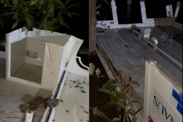 Carcaça de ambulância fluvial furtada do Samu é encontrada em rio do AM