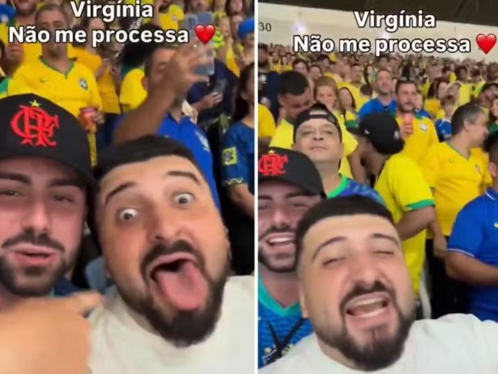 Torcedor que puxou xingamentos pede desculpas a Virginia após polêmica