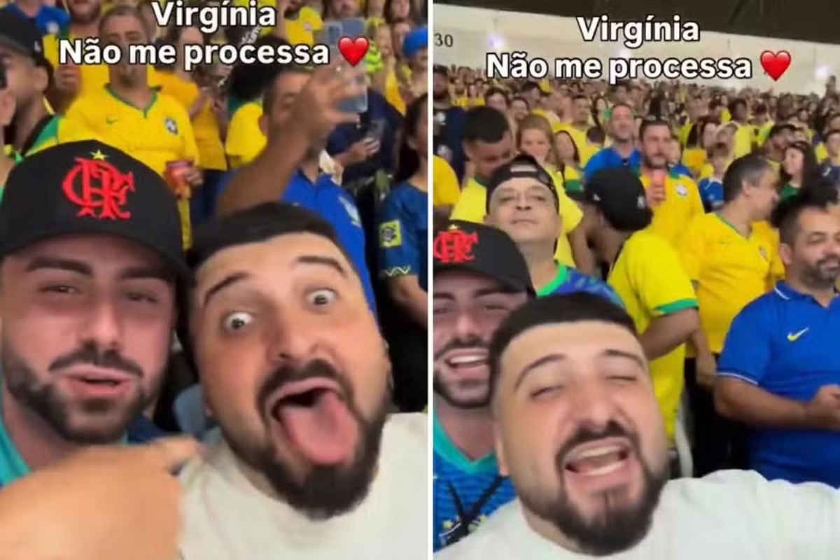 Torcedor que puxou xingamentos pede desculpas a Virginia após polêmica