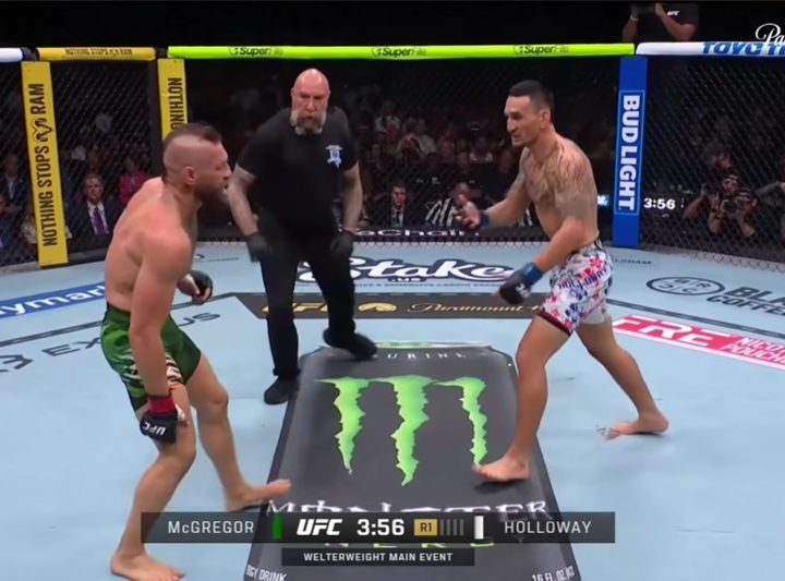 McGregor retorna ao UFC após cinco anos, mas perde com 69 segundos para Holloway