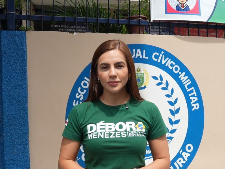 Deputada Débora Menezes fiscaliza Escola Cívico-Militar no São Jorge e cobra regularização de monitores