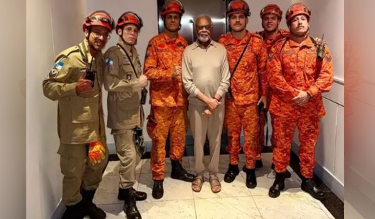 Gilberto Gil fica preso em elevador e é resgatado por bombeiros