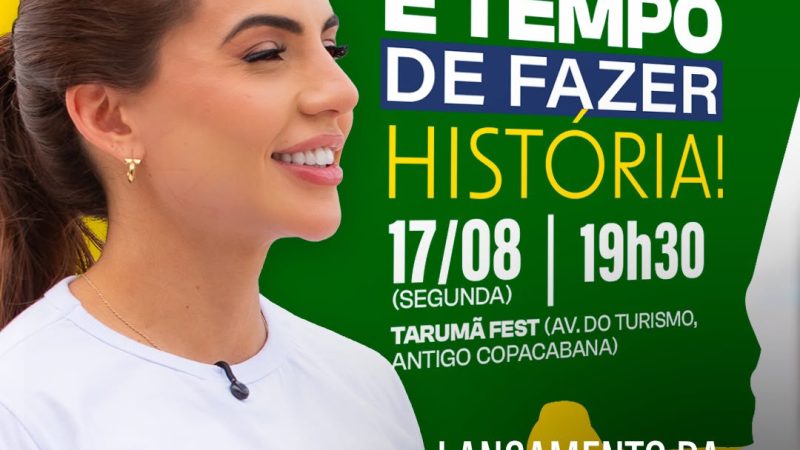 Débora Menezes anuncia que lançamento de campanha será no dia 17/8