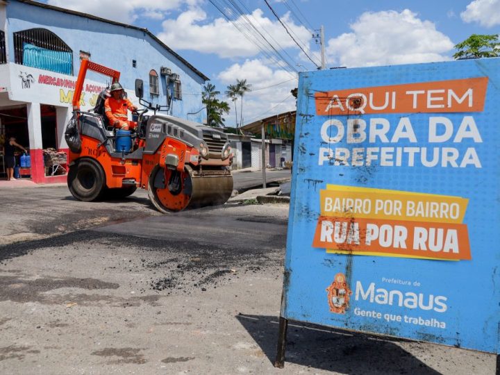 Prefeitura de Manaus intensifica operação “Tapa-Buraco” e aplica 125 toneladas de asfalto no bairro Cidade de Deus, na zona Norte