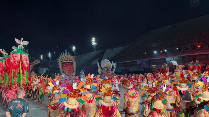 Boi Bumbá Corre Campo incendeia o Sambódromo com espetáculo de cores, tradição e uma verdadeira celebração da Amazônia