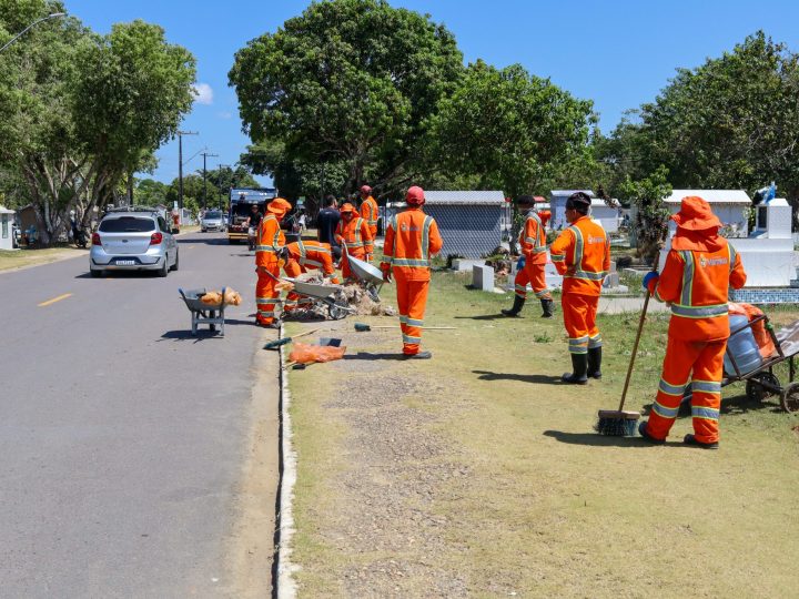 Prefeitura de Manaus reforça limpeza e estrutura dos cemitérios para receber famílias no Dia dos Pais
