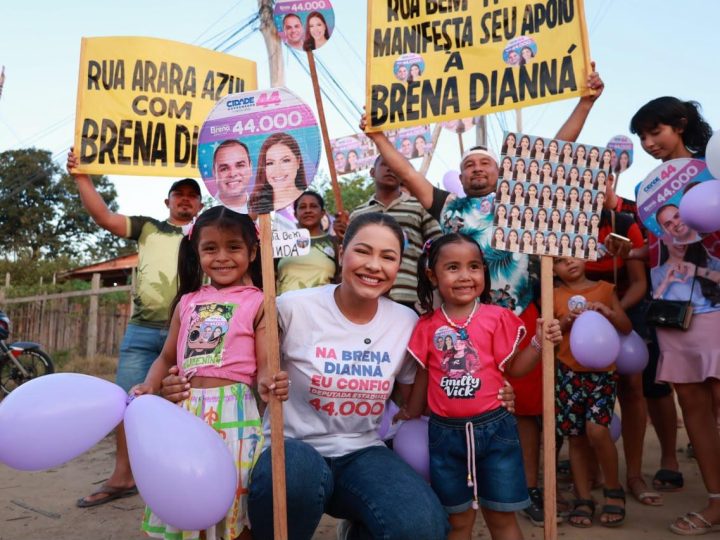 Com cartazes de homenagem e festa, moradores do Teixeirão abraçam candidatura de Brena Dianná