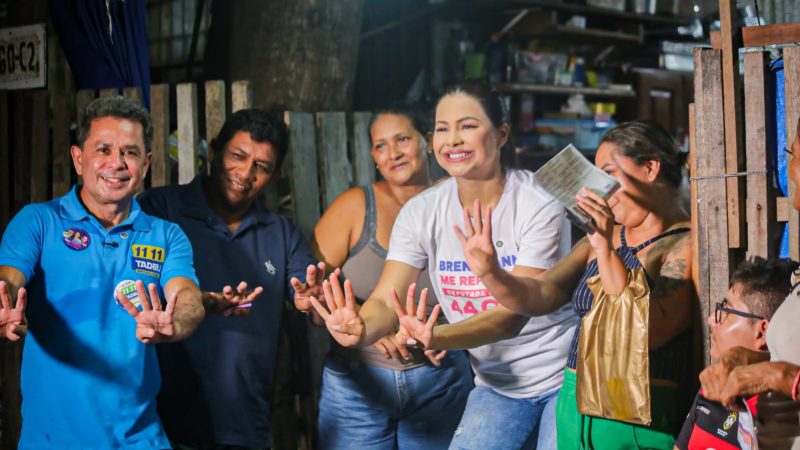 Abraço da esperança: Brena Dianná intensifica corpo a corpo em Parintins