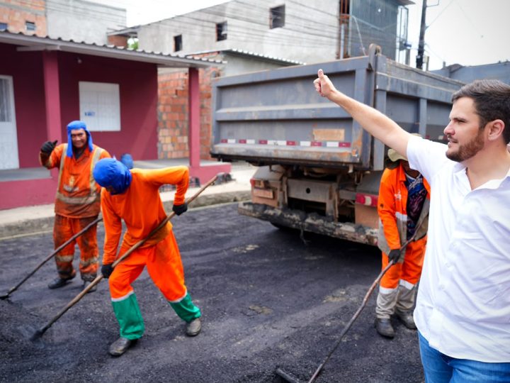 Prefeito Renato Junior avança com 48 frentes de obras pela capital e acelera execução de serviços no verão