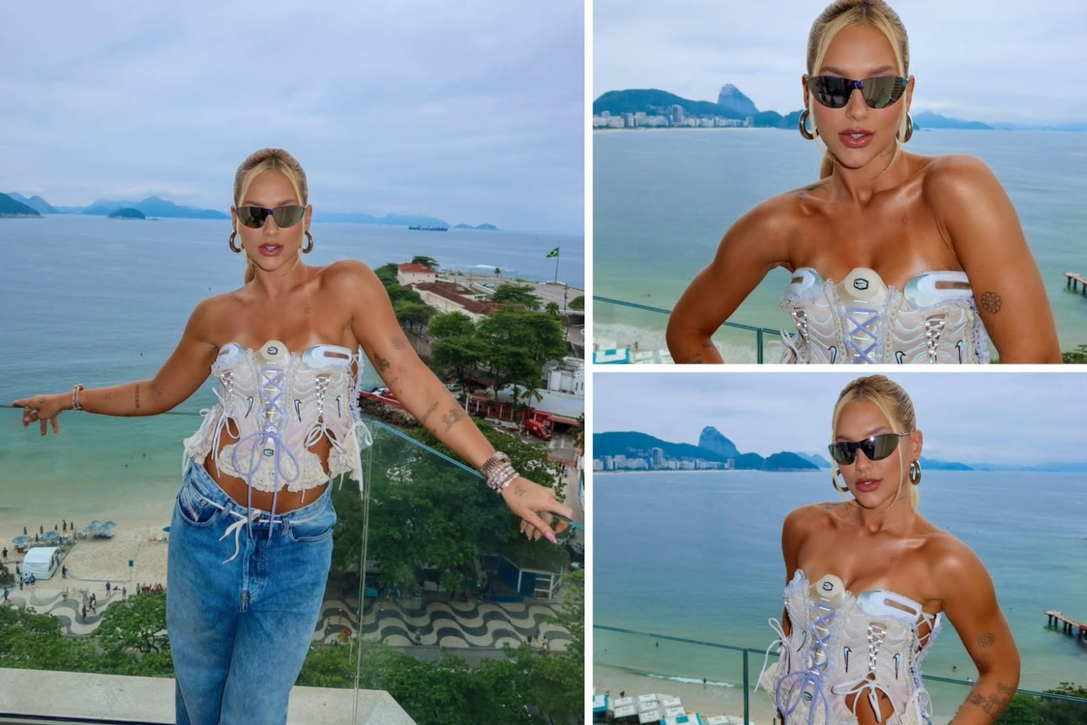 Virginia circula cercada por seguranças e look vira alvo de debate
