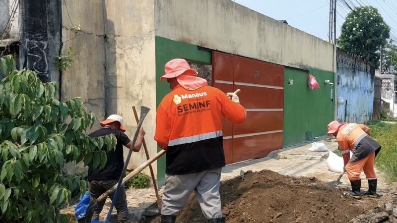 Prefeitura de Manaus recupera rede de drenagem profunda e reforça infraestrutura no Zumbi dos Palmares