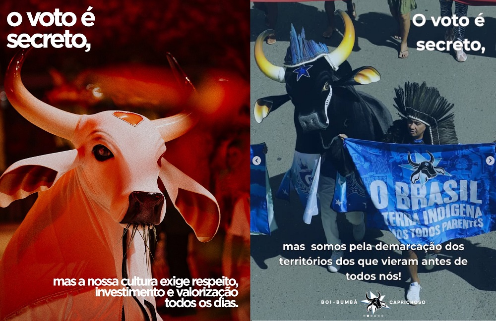 Após primeiro turno, Garantido e Caprichoso fazem posts com defesa da Amazônia e referências à pandemia