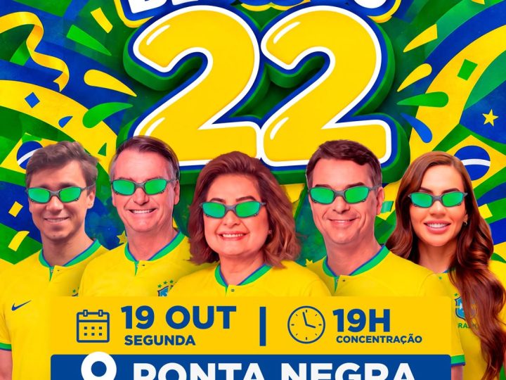 Com Nikolas Ferreira e Lucas Pavanato, Bloco do 22 acontece dia 19/10 na Ponta Negra e promete mostrar a força da Direita do Amazonas