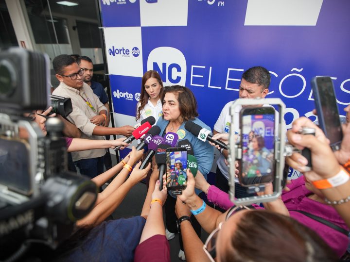 Professora Maria chega ao Debate da TV Norte e fala sobre 100 dias de governo: ‘choque de gestão