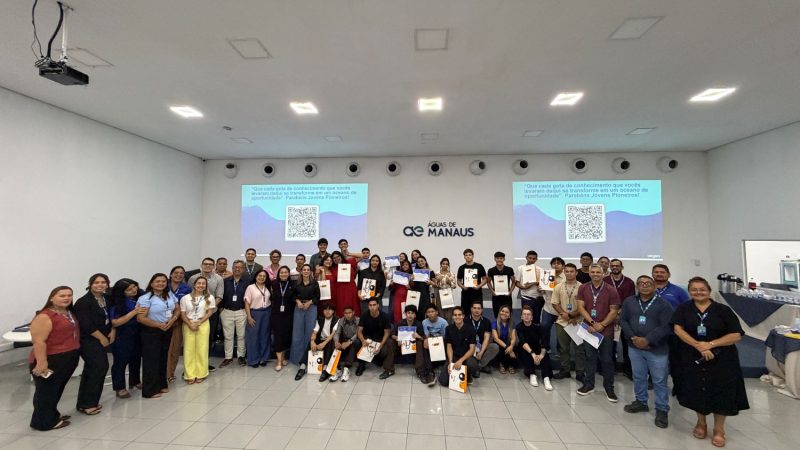 Estudantes de Manaus criam solução para reaproveitamento de água da máquina de lavar e vencem premiação da Águas de Manaus