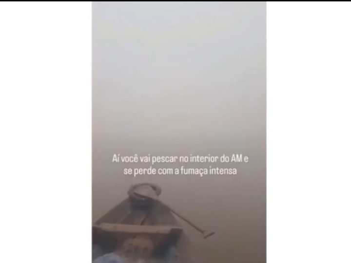 Fumaça deixa pescadores perdidos no interior do Amazonas