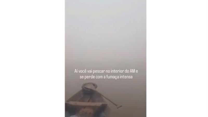 Fumaça deixa pescadores perdidos no interior do Amazonas